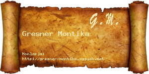 Gresner Montika névjegykártya